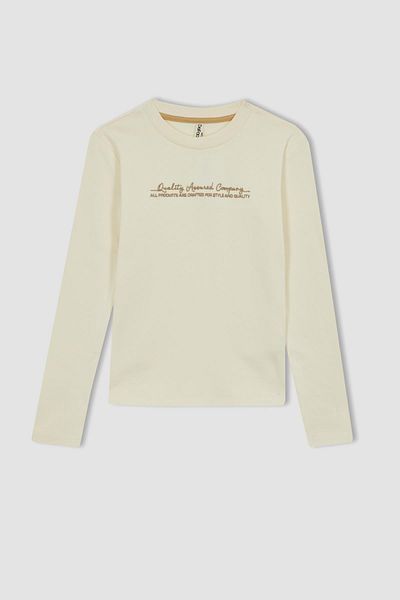 DeFacto Girls' Fitted Long Sleeve T-Shirt A6155A823Au