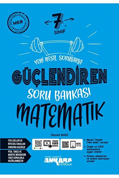 kitabın başkenti ankara yayıncılık 7. Sınıf Matematik Güçlendiren Soru Bankas...