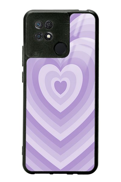 Spoyi Teleplus Xiaomi Redmi 10C Lilac Heart Design Glossy Phone Case