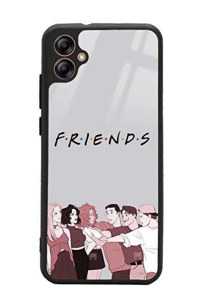 Spoyi Samsung A04 Doodle Friends Design Glossy Phone Case
