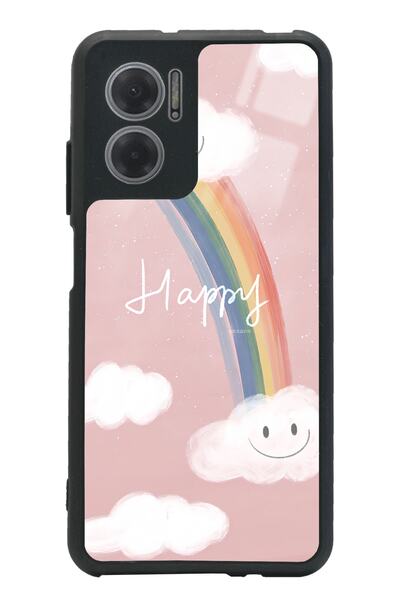 Spoyi حافظة هاتف لامعة بتصميم سحابة سعيدة لهاتف Xiaomi Redmi Note 11E