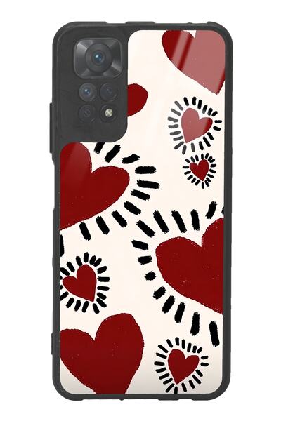 Spoyi حافظة هاتف لامعة بتصميم قلب فرشاة لهاتف Xiaomi Redmi Note 11s