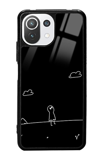 Spoyi Xiaomi Mi 11 Lite Doodle Casper Tasarımlı Glossy Telefon Kılıfı
