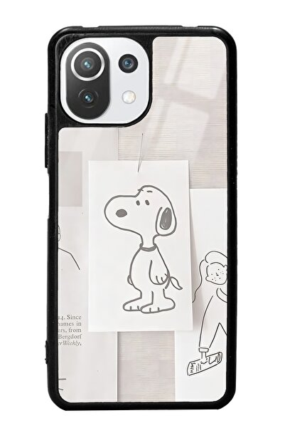 Spoyi Xiaomi Mi 11 Lite Snoppy Tasarımlı Glossy Telefon Kılıfı