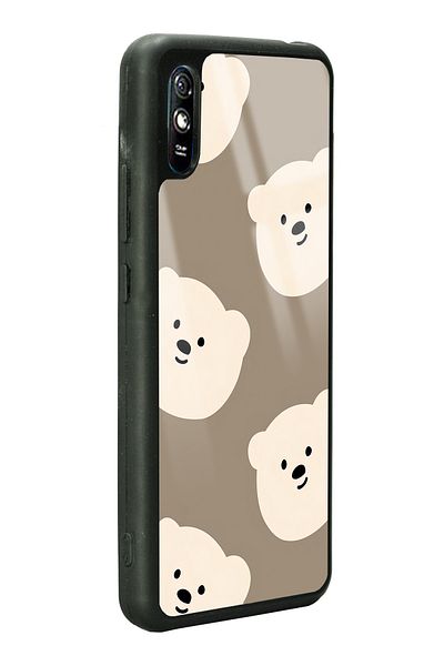Spoyi حافظة هاتف لامعة بتصميم وجه جميل لهاتف Xiaomi Redmi 9A