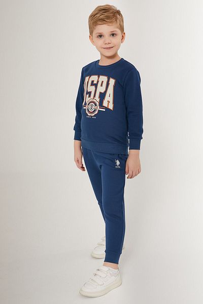 U.S. Polo Assn. ΒΑΣΗ. Σετ ανδρικής φόρμας Polo Assn Clined Line Dark Blue