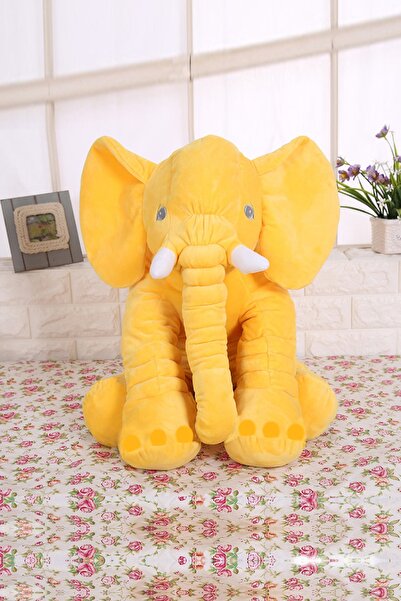 BabyModa Uyku Arkadaşım Yumuşacık Oyuncak Peluş Sarı Uyku Fili 60 Cm
