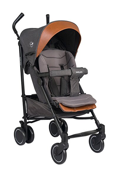 Biddy Pitty Picco Alüminyum Hafif Lüks Baston Bebek Arabası Dark Grey Melange