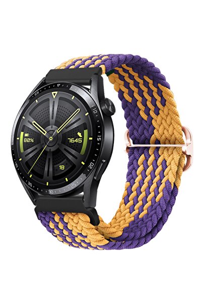 Ally 22MM Gear S3 Watch 4 -Gt2 GT2E 46MM Japon Tokalı Elastik Kayış Kordon MO...