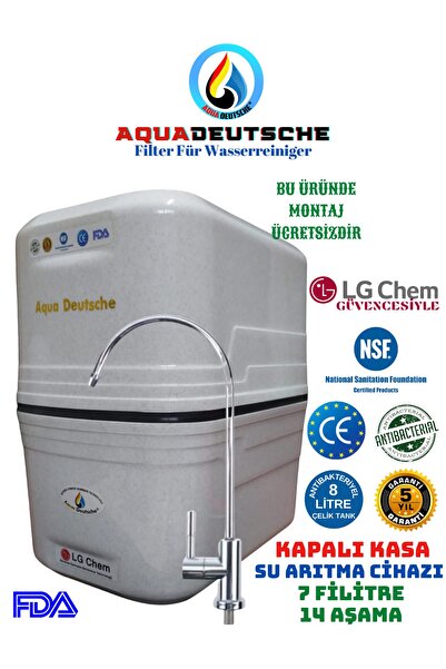 light gastro Aqua Deutsche Montaj Dahil Beyaz Renk 14 Aşama 7 Filitre 8 Litre...