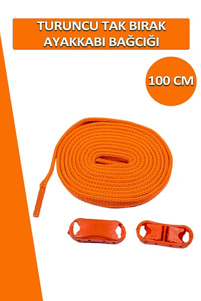 Dopar Orange Elastic Smart Flexible Laces Plug and Drop Shoelaces 1 Pair 100cm