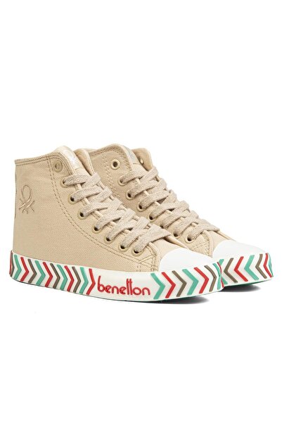 Benetton ®| BN-90625- Bej - Kadın Spor Ayakkabı