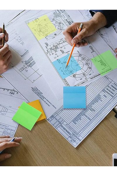 EZOSHOP Transparent Colored Post-It Sticky Post-It Note Paper Karenot Mint