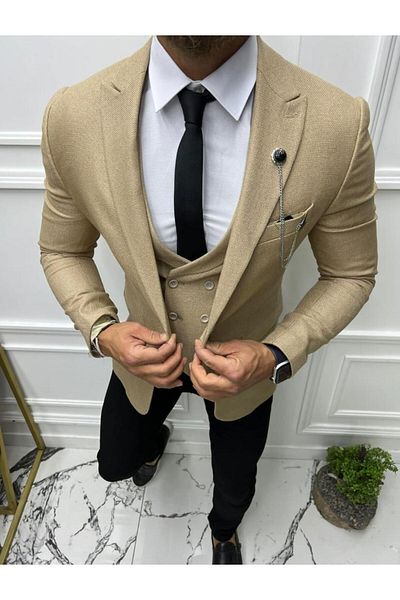 leonmen Italian Style Jacket Vest Slim Fit Silim Fit