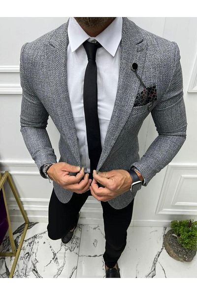 leonmen Italian Style Jacket Vest Slim Fit Silim Fit
