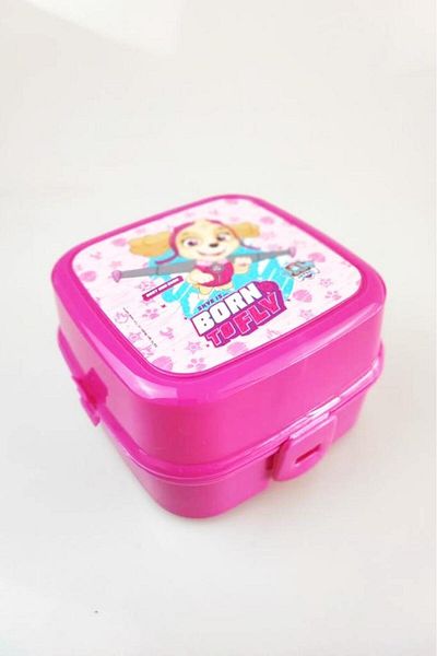Kids Like Pink Paw Petrol Feeding Bowl 4 Section Set with Fork and Spoon