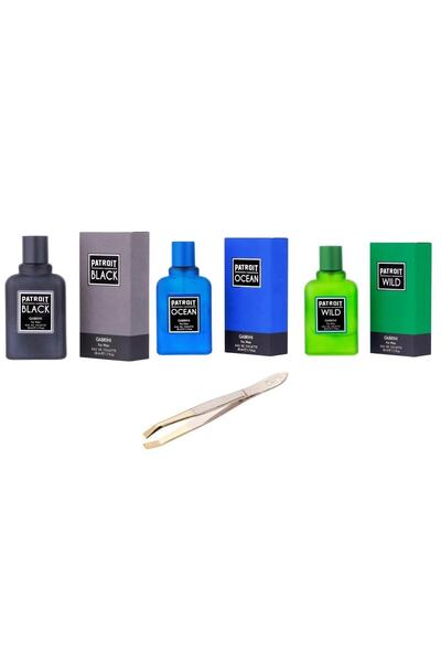 Gabrini Patroit Black For Man Edt 50 ml Patroıt Ocean Edt 50 ml Patroıt Wıld Edt 50 ml Cımbız Hediye