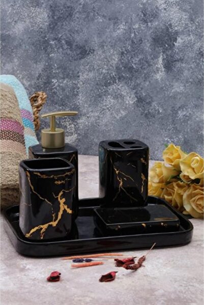 AROW TR-3047 5 PRÇ PORSELEN BANYO SETİ