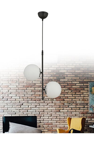 avimonaydınlatma DUET 2'Lİ BEYAZ GLOB CAMLI MODERN AVİZE