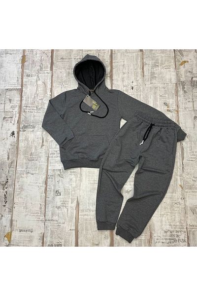 FATELLA Unisex children's hooded, closed-front sweat-tracksuit, bottom, top set