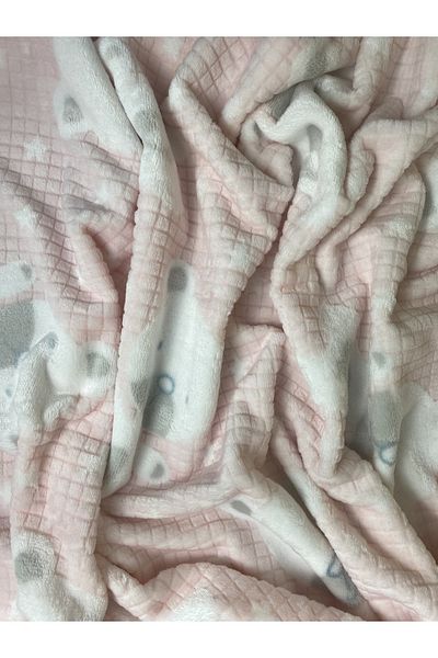Bebitof Soft Baby Blanket Soft Blue-Cream-Grey-Pink