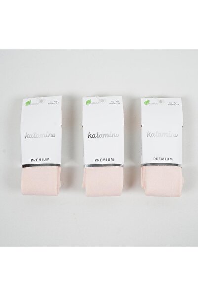 Katamino Liva Kız Bambu Külotlu Çorap K36001 Pudra