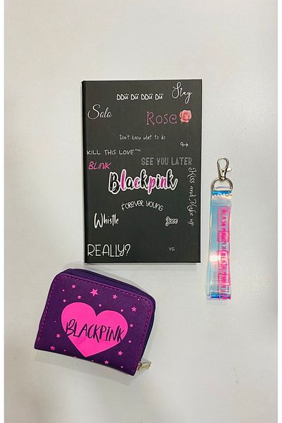 GC GÖKHAN CLUB BLACKPINK NOTEBOOK WALLET KEYRING COMBINATION