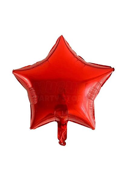 Huzur Party Store Red Color Star Foil Balloon 45 cm 18Inch Heliuma Compatible Valentine's Day Birthday Party Balloon