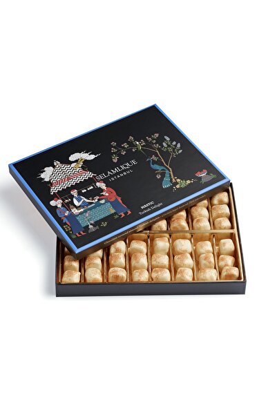 Selamlique Damla Sakızlı Çikolata Kaplı Bademli Lokum 500g