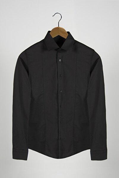 Terapi Men Cămașă clasică slim fit pentru bărbați VAVN7Y- 4300105 -01 Negru