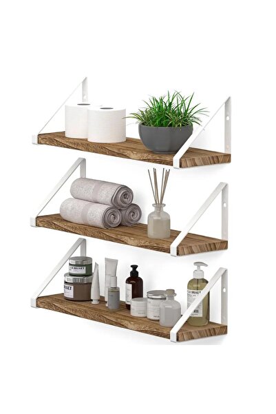 janiyeva SİLME Duvar Rafı Kitaplık Salon Rafı Mutfak Rafı Baharatlık(3'lü SET...