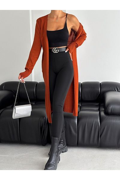 fiolin Cardigan lung de bază pentru femei