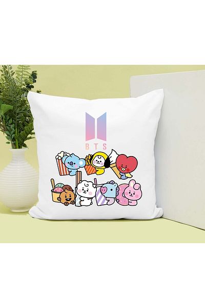 Hediyefoni Bts Printed Pillow Gift Set Gift for a Friend
