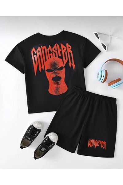 Serays moda Gangster printed girl/boy shorts set