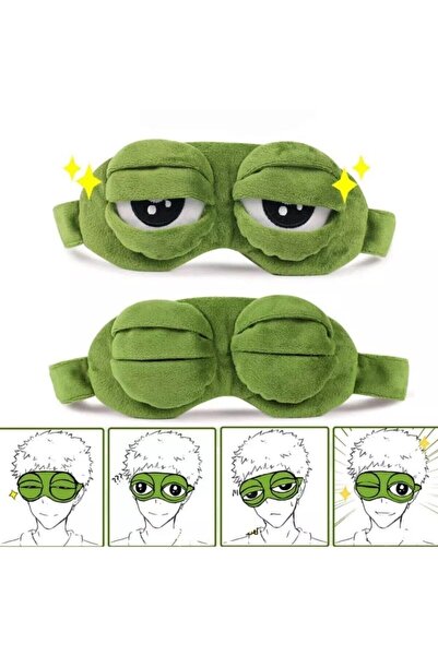 Adil Baba Sevimli Kurbağa Yastıklı Uyku Maskesi