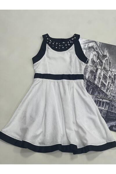 Masteks فستان بناتي بتفاصيل لؤلؤية