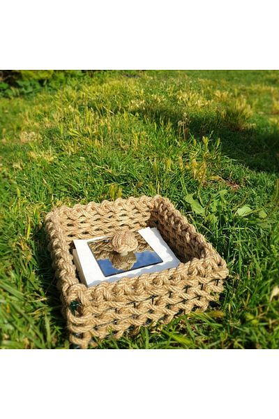 Egindra Wicker Napkin Holder / Luxury Covered Napkin Holder