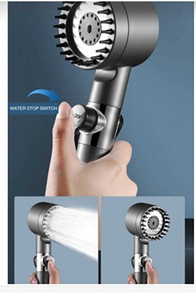 YclShop Profesyonel Masaj Başlıklı 3 Modlu Yüksek Basınçlı Su Tasarruflu Duş ...
