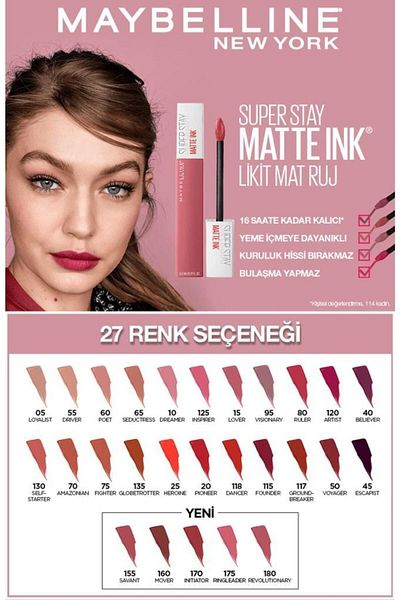 Maybelline New York Maybelline Super Matte Nude Tones Lipstick Set with Lasting Effect All Day 6