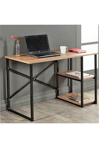 Design Home 2 Raflı Çalışma Masası 60x90 Cm Ceviz