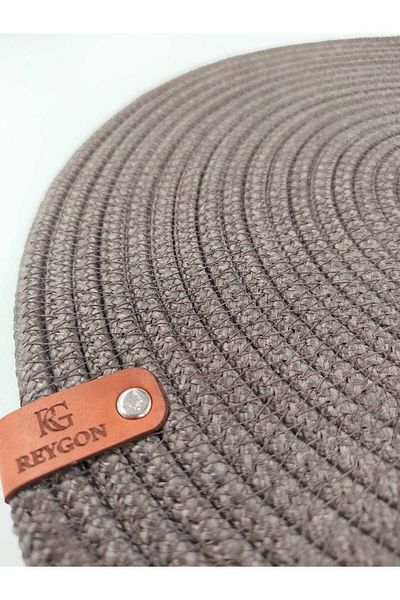 REYGON TEKSTİL Decorative Snail Jute Woven Placemat Placemat Snail Placemat (Oval)