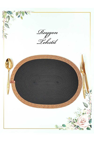 REYGON TEKSTİL Dekoratif Salyangoz Jüt Dokuma Supla Amerikan Servisi Salyango...