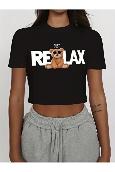 Jose Clothing ΓΥΝΑΙΚΕΙΑ ΜΑΥΡΟ ΕΚΠΤΩΜΕΝΟ ΣΤΟ ΣΩΜΑ ΚΟΝΤΟΜΑΝΙΚΟ CROP TOP BLUZ