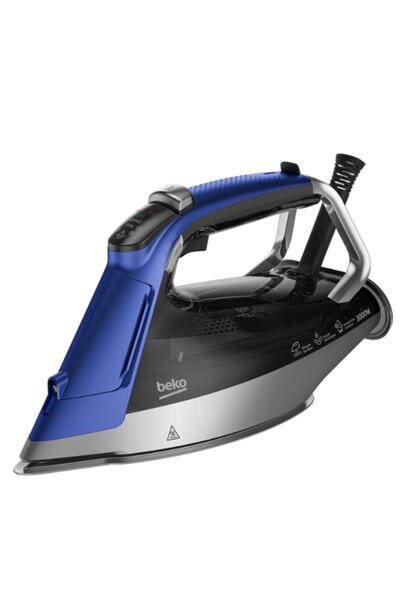 Beko Akıllı Buharlı Ütü, 3000 W Seramik Taban, 350 ml 280 gr/dk Buhar gücü, Mavi
