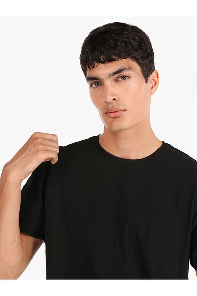 Colin's Tricou negru pentru bărbați, cu mânecă scurtă