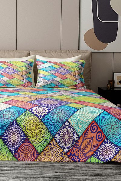 MonoHome Pique Set Cotton Double Jacquard Woven Bedspread Mandala