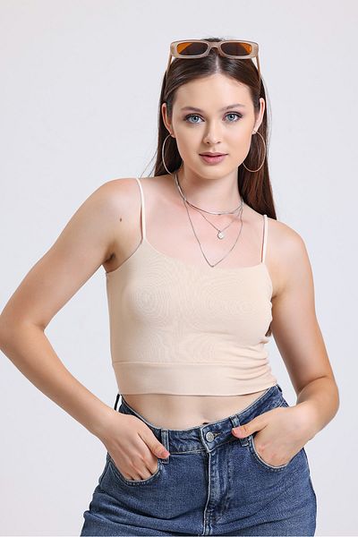Elia Moda Σούπερ Crop Μονόκινα με Δεκάδες Λουράκια