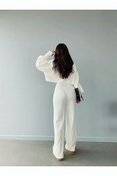 De Pose Set de tricotaje crop cu talie înaltă