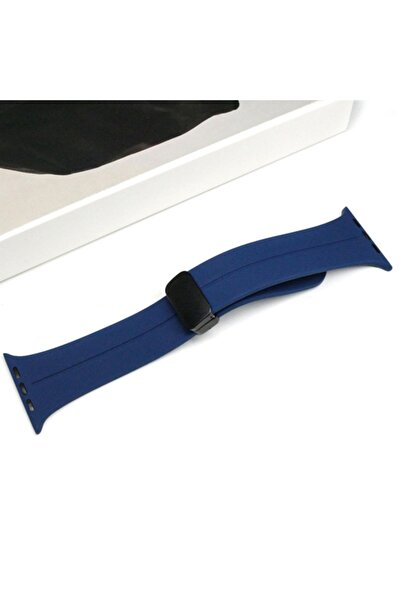 Ally Apple Watch 7-8 41mm 6-5-4 40mm Manyetik Uçlu Silikon Kayış Kordon 3-2-1...