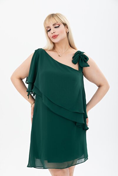 ADASTYLE Φόρεμα με έναν ώμο, σιφόν, βραδινό φόρεμα νέας σεζόν, κομψό βραδινό